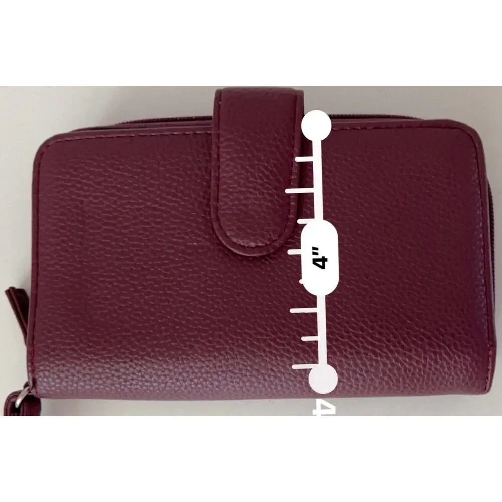 Mundi Burgundy Bifold leather wallet